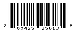 UPC barcode number 700425256135