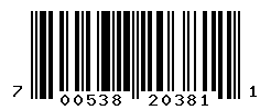 UPC barcode number 700538203811