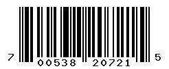 UPC barcode number 700538207215