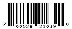 UPC barcode number 700538210390