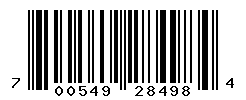 UPC barcode number 700549284984