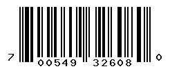 UPC barcode number 700549326080
