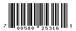 UPC barcode number 700580253161