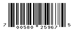 UPC barcode number 700580259675