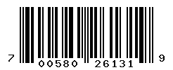 UPC barcode number 700580261319
