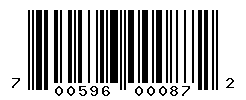 UPC barcode number 700596000872