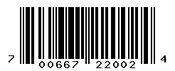 UPC barcode number 700667220024