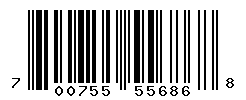 UPC barcode number 700755556868