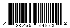 UPC barcode number 700755848802