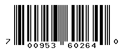 UPC barcode number 700953602640