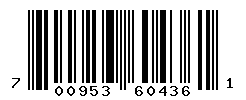 UPC barcode number 700953604361