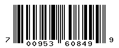 UPC barcode number 700953608499
