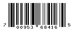 UPC barcode number 700953684165