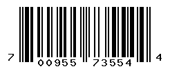 UPC barcode number 700955735544