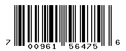 UPC barcode number 700961564756