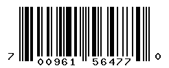 UPC barcode number 700961564770