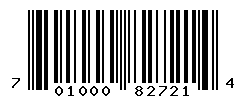 UPC barcode number 701000827214