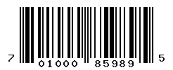 UPC barcode number 701000859895