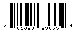 UPC barcode number 7010608686554