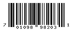 UPC barcode number 701098982031