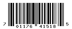 UPC barcode number 701176415185