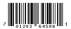 UPC barcode number 701203645981