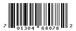 UPC barcode number 701304680782