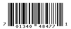 UPC barcode number 701340484771