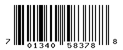 UPC barcode number 701340583788