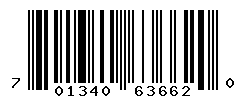 UPC barcode number 701340636620