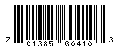 UPC barcode number 701385604103