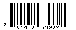 UPC barcode number 701470389021