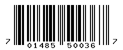 UPC barcode number 701485500367