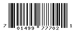 UPC barcode number 701499777021