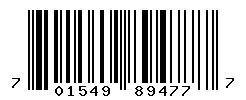 UPC barcode number 701549894777