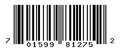 UPC barcode number 701599812752