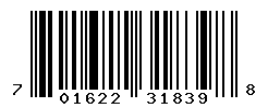 UPC barcode number 701622318398