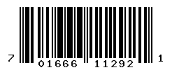 UPC barcode number 701666112921
