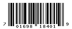 UPC barcode number 701698184019