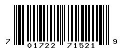 UPC barcode number 701722715219