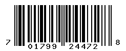 UPC barcode number 701799244728