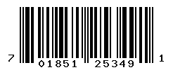 UPC barcode number 701851253491
