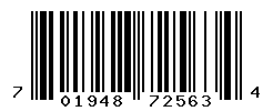 UPC barcode number 701948725634