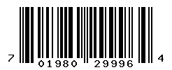 UPC barcode number 701980299964