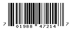 UPC barcode number 701988472147