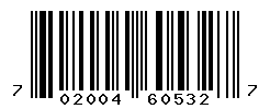 UPC barcode number 702004605327