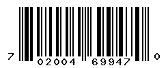 UPC barcode number 702004699470