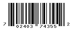UPC barcode number 702403743552
