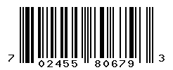 UPC barcode number 702455806793