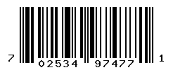 UPC barcode number 702534974771